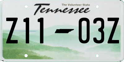 TN license plate Z1103Z