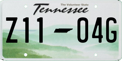 TN license plate Z1104G