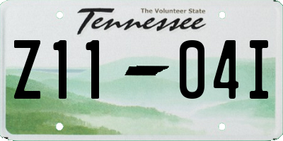 TN license plate Z1104I