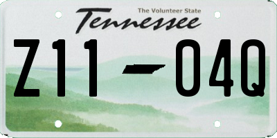 TN license plate Z1104Q