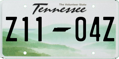 TN license plate Z1104Z