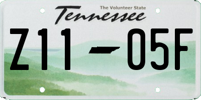 TN license plate Z1105F