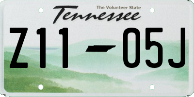 TN license plate Z1105J