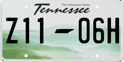 TN license plate Z1106H