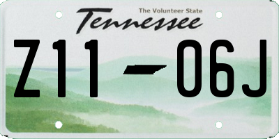 TN license plate Z1106J
