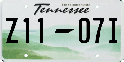 TN license plate Z1107I