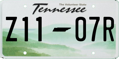 TN license plate Z1107R