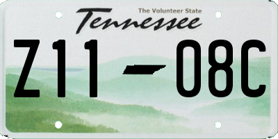 TN license plate Z1108C