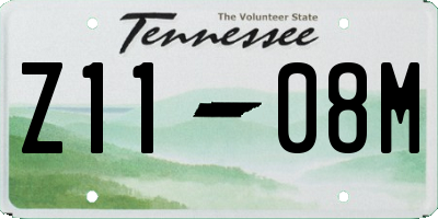 TN license plate Z1108M
