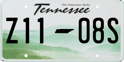 TN license plate Z1108S