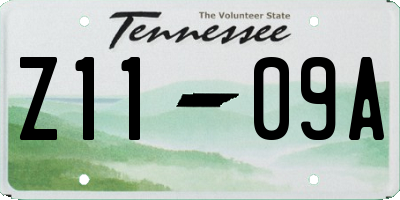 TN license plate Z1109A