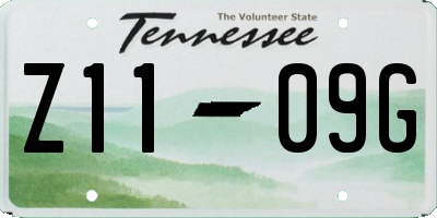 TN license plate Z1109G