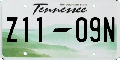 TN license plate Z1109N