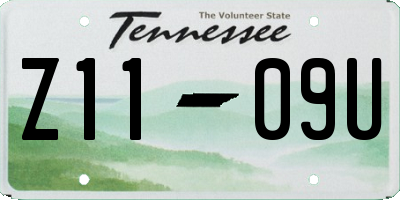 TN license plate Z1109U