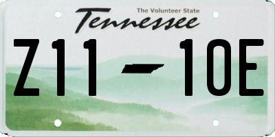 TN license plate Z1110E