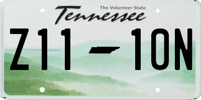 TN license plate Z1110N