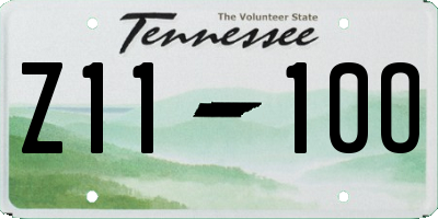 TN license plate Z1110O