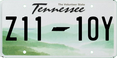 TN license plate Z1110Y