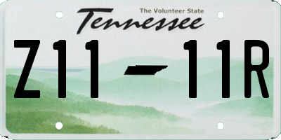 TN license plate Z1111R