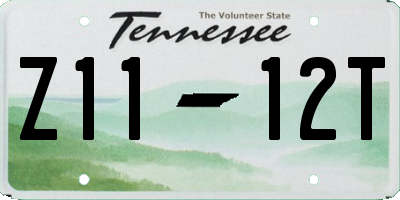 TN license plate Z1112T