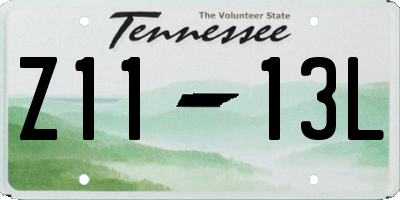 TN license plate Z1113L