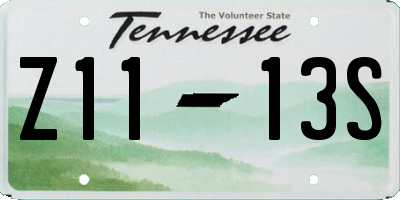 TN license plate Z1113S