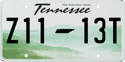 TN license plate Z1113T