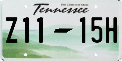 TN license plate Z1115H