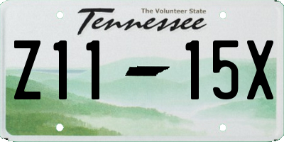 TN license plate Z1115X