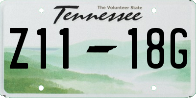 TN license plate Z1118G