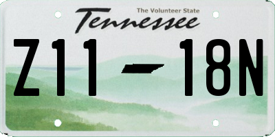 TN license plate Z1118N