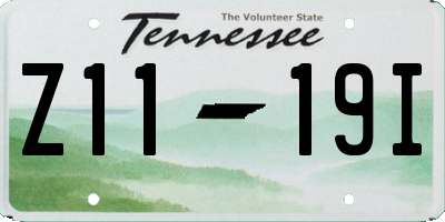 TN license plate Z1119I