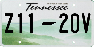TN license plate Z1120V