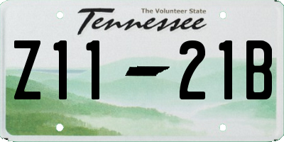 TN license plate Z1121B