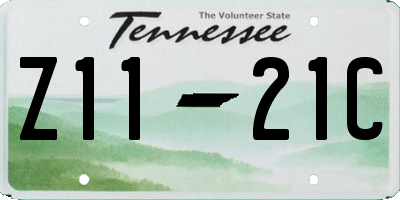 TN license plate Z1121C