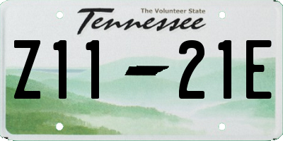TN license plate Z1121E