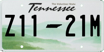 TN license plate Z1121M