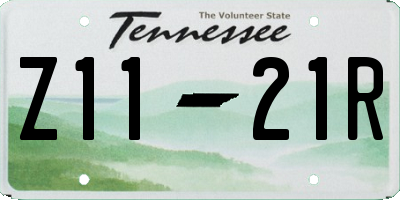 TN license plate Z1121R