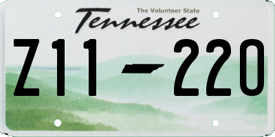 TN license plate Z1122O