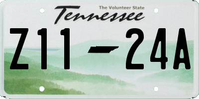 TN license plate Z1124A