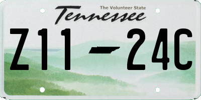 TN license plate Z1124C