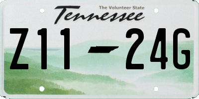 TN license plate Z1124G