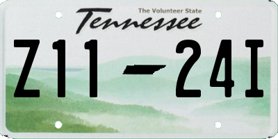 TN license plate Z1124I