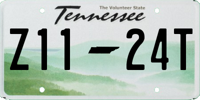 TN license plate Z1124T