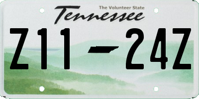 TN license plate Z1124Z