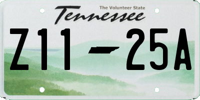 TN license plate Z1125A