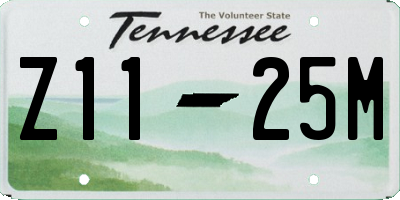 TN license plate Z1125M