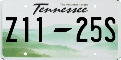 TN license plate Z1125S