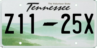 TN license plate Z1125X
