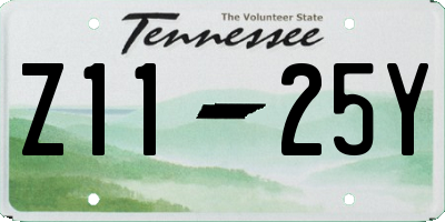 TN license plate Z1125Y